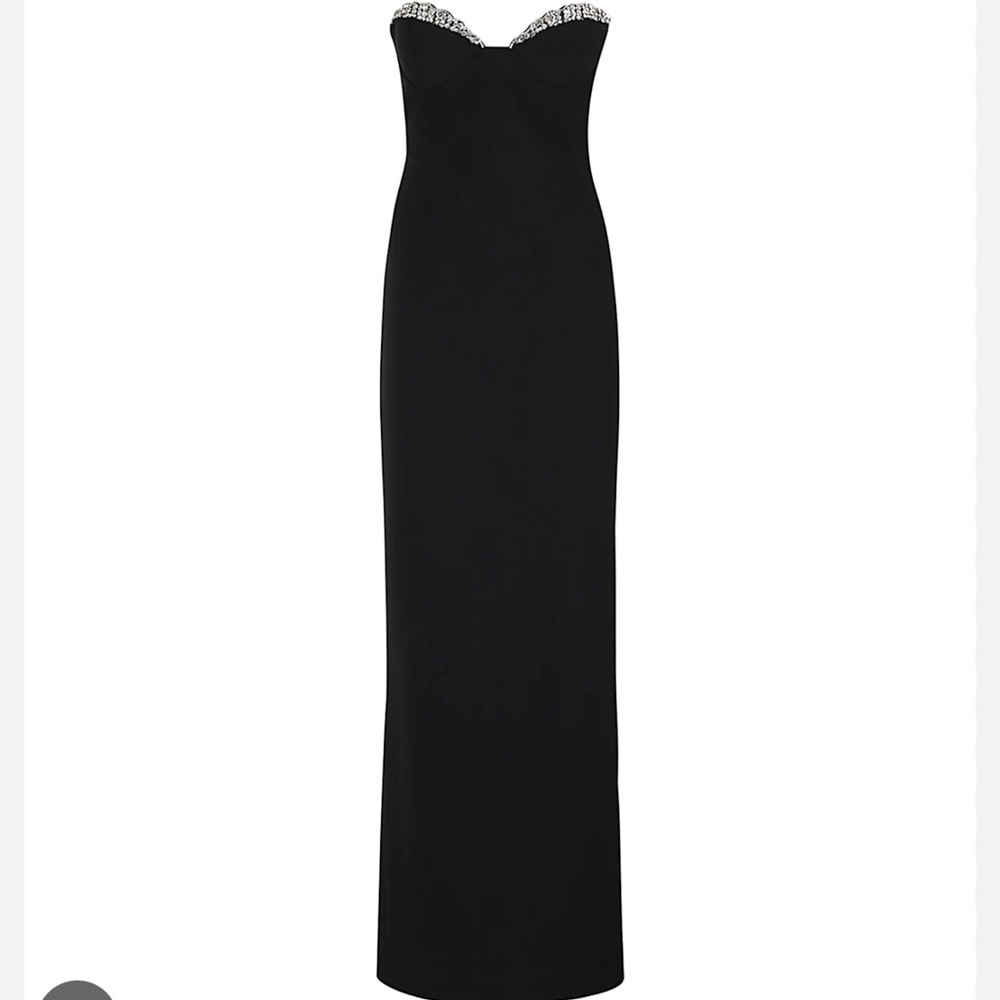 Retrofete Black Strapless Dress with Silver Accents - Picture 3 of 6